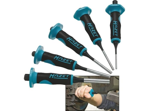 HAZET 751HS/5, Kjørner, Sort, Blå, Black,Blue, 15 cm, 567 g, 5 stykker