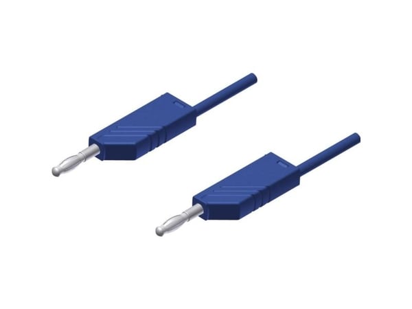 Hirschmann MLN 25/2,5, Testausjohdin, Sininen, PVC-muovi, Polyamidi, CAT I, -15 - 70 °C, 250 mm