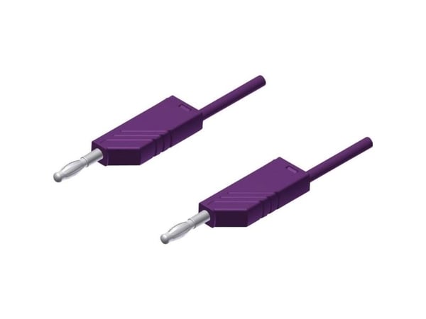 Hirschmann 934059109, Testkabel, Violett, mässing, Bananproppar, 250 mm