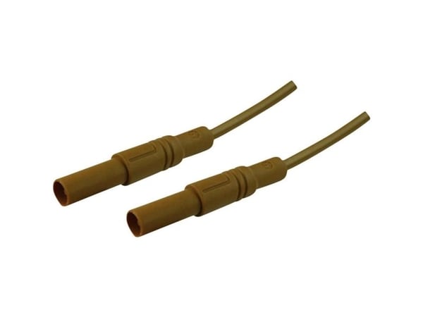 SKS Hirschmann MLS GG 200/2,5 Turvatestausjohto [lamellipistoke 4 mm - lamellipistoke 4 mm] 2,00 m Ruskea