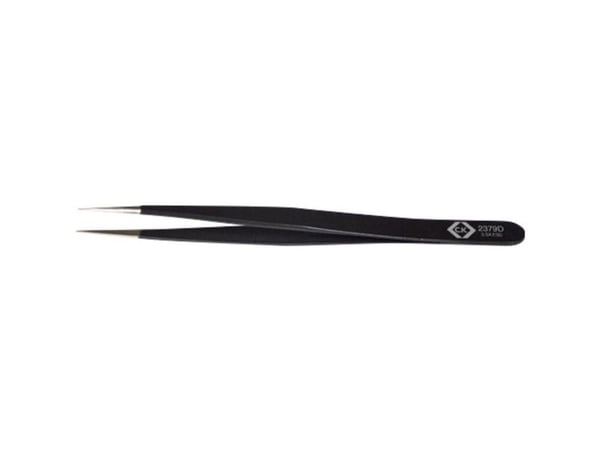 C.K Tools ESD-säkra pincetter precisionspincett mycket vass/fint 120 mm (T2379D)