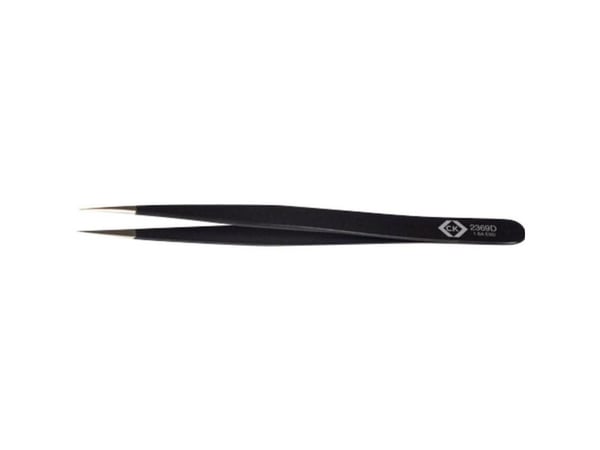 C.K T2369D ESD-tweezere – spiss SA-ESD, slank, fin 120 mm