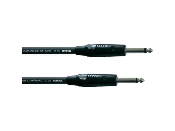 Cordial CPL 10 PP 25, 6.35mm, Hankjønn, 6.35mm, Hankjønn, 10 m, Svart