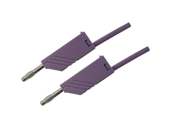 SKS Hirschmann MLN 50/2,5 VI Prøveledning [Lamelstik 4 mm - Lamelstik 4 mm] 0.50 m Violetti