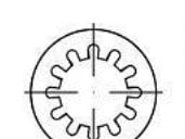 TOOLCRAFT 138337 Skärrade låsbrickor Inre diameter: 7,4 mm DIN 6797 Fjäderstål 250 st