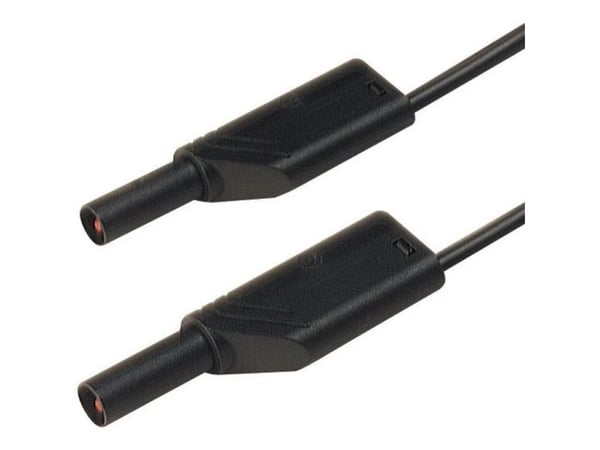 SKS Hirschmann MLS SIL WS 50/1 Säkerhetsprovledning [Lamellanslutning 4 mm - Lamellanslutning 4 mm] 0,50 m Svart 1 st