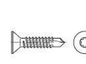TOOLCRAFT 141583 träskruv 6,3 mm 38 mm T-profil DIN 7504 stål förzinkat 250 st