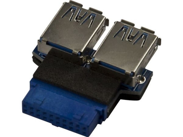 Delock USB 3.0 Pin Header - USB-adapter - USB-type A (hunn) til 19-pins USB 3.0-plugg (hunn) - USB 3.0