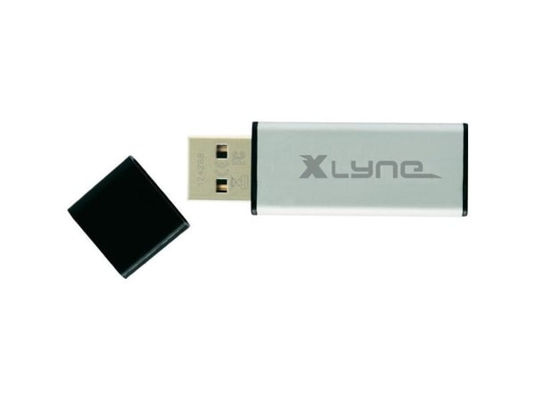 xlyne ALU, 4 GB, USB A-tyyppi, 2.0, 8 MB/s, Suojus, Musta, Hopea