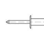 TOOLCRAFT 159874 Åben blindnitte (Ø x L) 4 mm x 8 mm Stål Stål Stål 500 stk