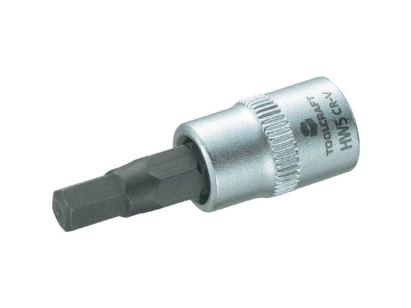 Toolcraft 816070, Pistorasia, 1/4", Metrinen, 1 pää(t), 5 mm, Kromivanadiini-teräs, Terästä