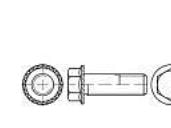 TOOLCRAFT 161449 låsskruvar M16 40 mm utvändig sexkant, stål förzinkat, 50 st.