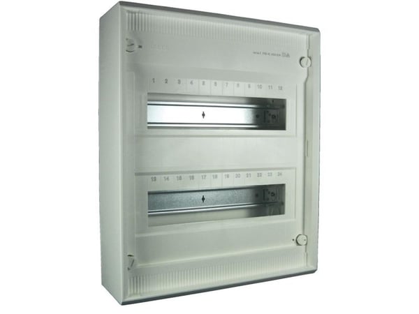 1 kpl - Hager Pieni jakokeskus, pinta-asennettava Volta IP30,2x12PLE,DIN4387 VA24CN / 248635