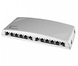 Telegärtner Mini Distributor MPD12-HS - Koblingspanel - CAT 6a - RJ-45 X 12 - lysegrå, RAL 7035