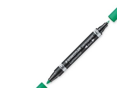 STAEDTLER Lumocolor perm kaksikärkinen tussikynä vihreä 10 kpl