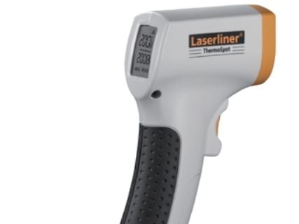 Laserliner ThermoSpot Laser, F, °C, -20 - 315 °C, Sort, Grå, Gult, 1 °C, 9 V, 38 mm