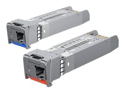 Ubiquiti - SFP (mini-GBIC) lähetin-vastaanotinmoduuli - 10 GbE - 10GBASE-BiDi - LC yksitila - jopa 10 km - 1270 nm / 1330 nm (2 kpl pakkaus)