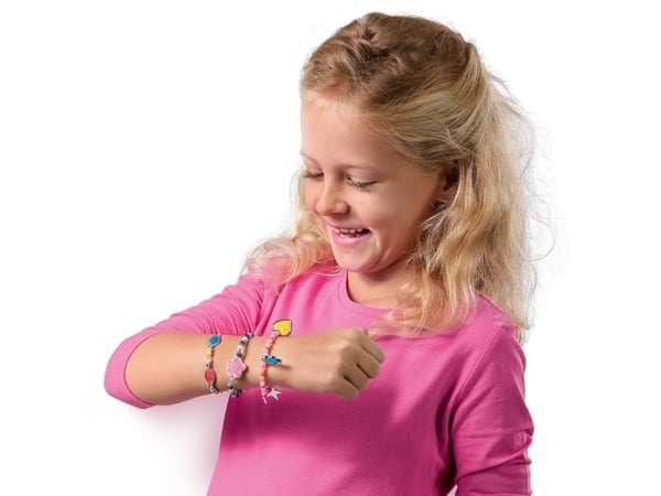 SES Creative Easy diamonds bracelets, Kit för tillverkning av armband för barn, 6 År, Multifärg