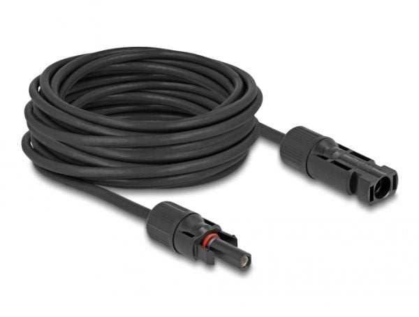 Delock - Virtajohto - MC4 (uros) - MC4 (naaras) - 600 V - 10 m - click in - musta