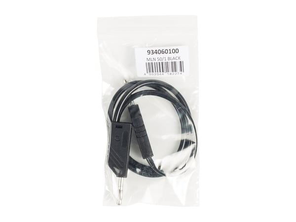 Hirschmann 934060100, Testkabel, Svart, mässing, Koppar, Nickel, CAT I, PVC, IEC61010