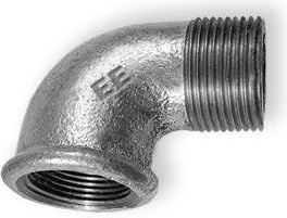 Zawiercie Foundry 90° naaras-uroskulma 1 x 3/4" galv