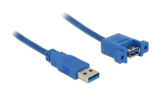 DeLOCK Panel-mount - USB-kaapeli - USB Type A (hun) til USB Type A (han) - USB 3.0 - 1 m - USB 3.0 - 1 m