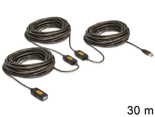 Delock Extension cable USB 2.0 - USB-forlengelseskabel - USB (hann) til USB (hunn) - 30 m - aktiv