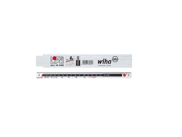 Wiha 410 2007, Glassfiber, Polyamid, Hvit, cm, mm, 2 m, 15 mm, 139 g