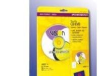 Avery CD/DVD-etiketter - Hvit - 117 mm rund 50 etikett(er) (25 ark x 2) CD/DVD-etiketter