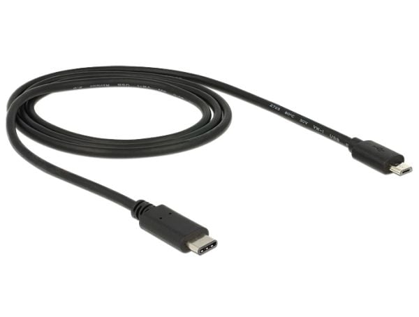 Delock - USB-kabel - USB-C (hann) til Micro-USB type B (hann) - USB 3.1 - 1 m - svart