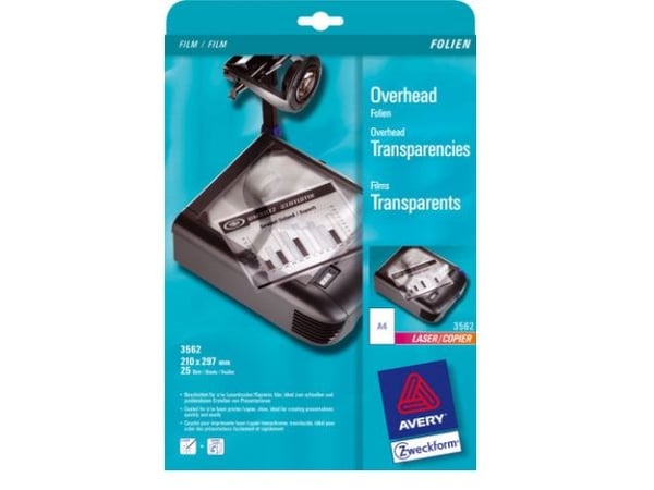 Avery - Polyester - hvit - A4 (210 x 297 mm) 20 stk (10 ark x 2) film
