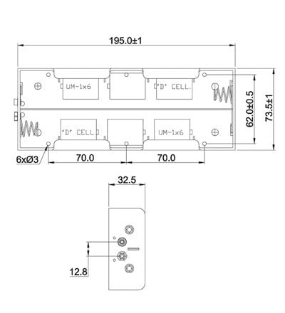 Goobay BH D 6xD, Passiv holder, Sort