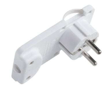 Microconnect PESCHPLUG-W, Tyyppi F, 230 V, 16 A, Valkoinen, 40 g, 199 mm