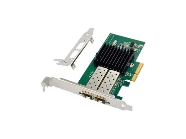 MicroConnect - Nettverksadapter - PCIe 2.1 lav profil - Gigabit SFP+ x 2