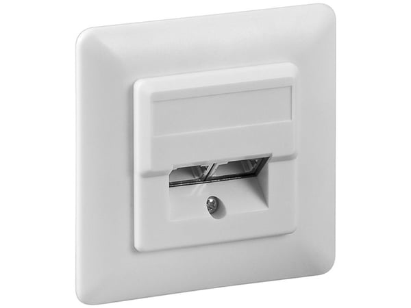 Goobay 50972, 2 x RJ-45, 5e, 1000 MO, Valkoinen, Akryylinitriilibutadieenistyreeni (ABS), 125 V