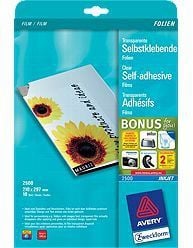 Avery - Hvit - A4 (210 x 297 mm) 10 stk transparent folie