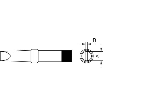 Weller 4PTA8-1 lödspets platt form spetsstorlek 1,6 mm (1 st.)