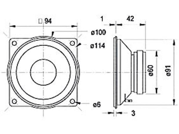 Visaton M 10 8 OHM - Högtalardrivrutin - 80 Watt