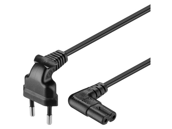 Goobay 95039, 5 m, Strömkontakt typ C, C7 coupler, H03VVH2-F2, 250 V