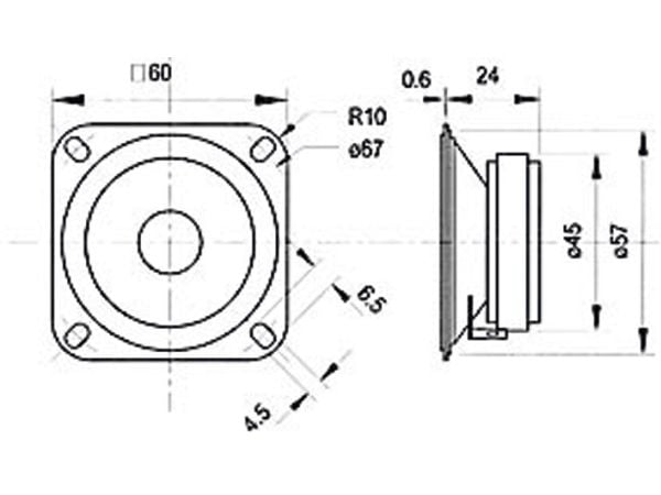 Visaton VS-TW6NG/8, Koblet med ledninger (ikke trådløs), 60 W, 1000 - 30000 Hz, 8 O, Sort