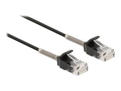 Delock - Nettverkskabel - RJ-45 (hann) til RJ-45 (hann) - 25 cm - UTP - CAT 6a - formstøpt, uten hindringer - svart