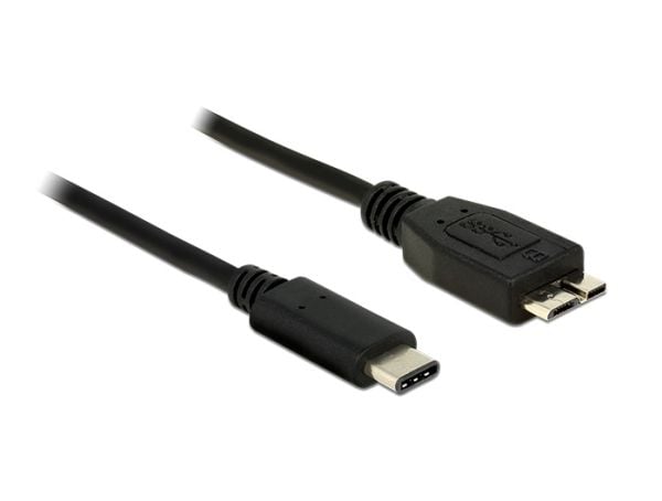 Delock - USB-kabel - Micro-USB Type B (hann) til USB-C (hann) - USB 3.1 Gen 2 - 1 m - svart