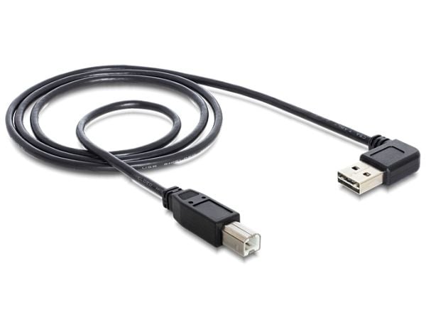 DeLOCK EASY-USB - USB-kaapeli - USB Type B (han) til USB (han) - 2 m - 90° stikforbindelse - lajittelu
