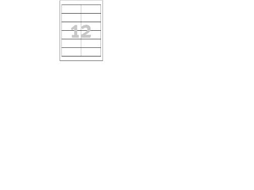 Avery - Hvit - 97 x 42.3 mm 1200 etikett(er) (100 ark x 12) flerbruks merkelapper