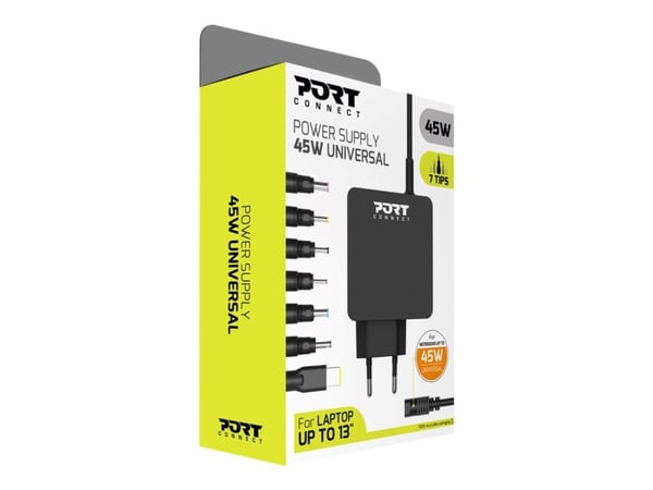 Port Designs 900090B-EU, Sisätila, AC, 19,5 V, 1,5 m, Musta