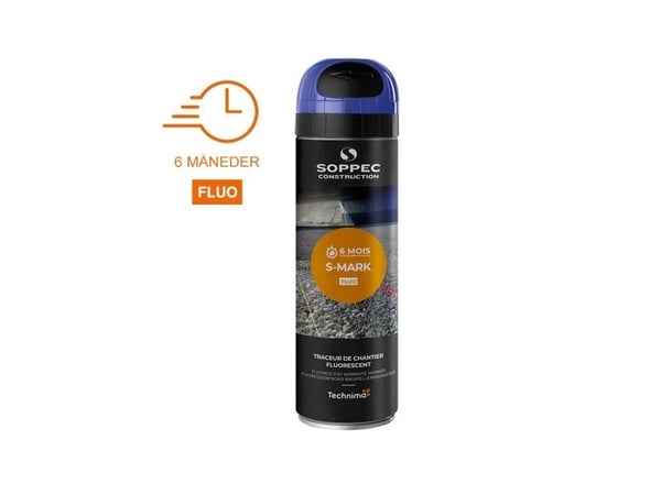 SOPPEC mærkespray S-MARK FLUO 500 ml. BLÅ - 2112445 SOPPEC mærkespray S-MARK FLUO 500 ml. BLÅ - 2112445