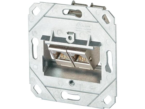 METZ CONNECT E-DAT 2x UP0 Cat.6A, RJ-45, 6a, Hopea, Metalli, 69,9 mm, 32,9 mm