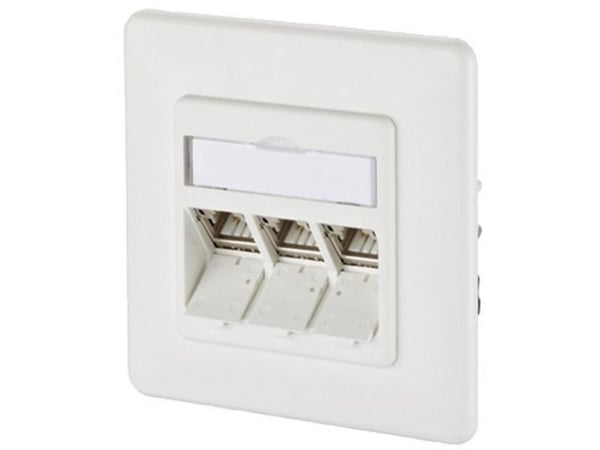 BTR Outlets Flush with 270° Modules - Upotettava pistorasia - CAT 6a - RJ-45 X 3