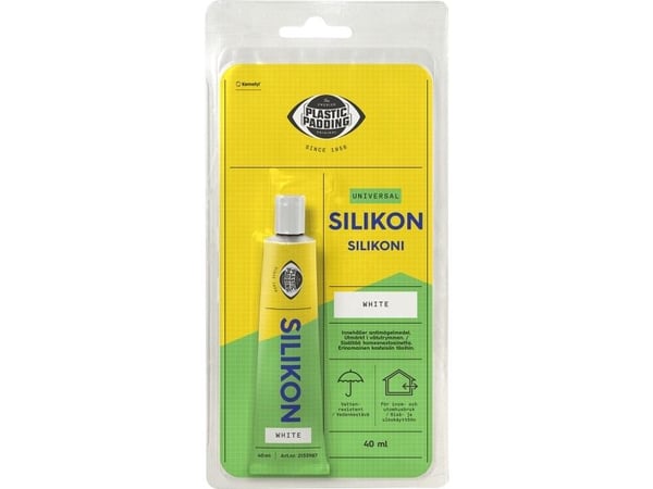 Plastic Padding silikone hvid 40 ml - 2334390 Plastic Padding silikone hvid 40 ml - 2334390