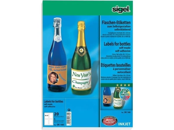 Sigel DE160, Hvit, A4, 5 ark, 210 mm, 297 mm, 85 g